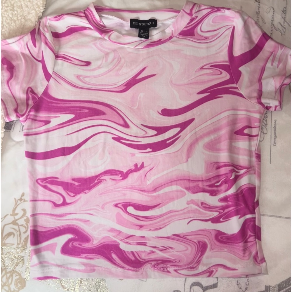 pink marble shirt short sleeve (streetwear society)💕